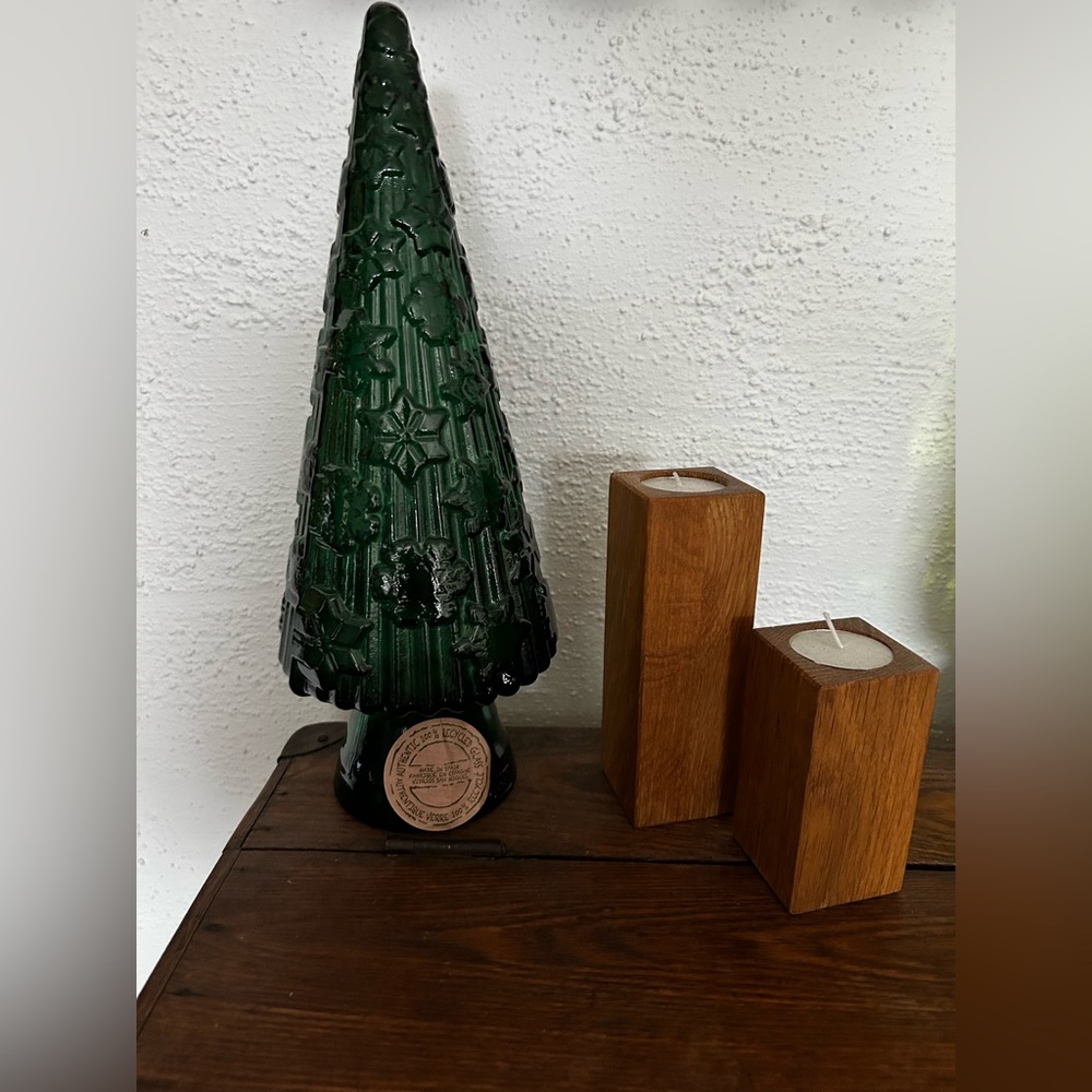 Magnifique sapin de Noël en verre vert Vidrios San Miguel